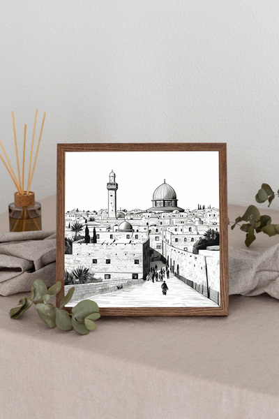 Dekorsiahome Τετράγωνος πίνακας με ξύλινο πλαίσιο TK2868