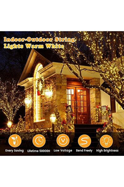 Generic 25M 250LED Ramadan Lights Warm Yellow Decorations String Lights