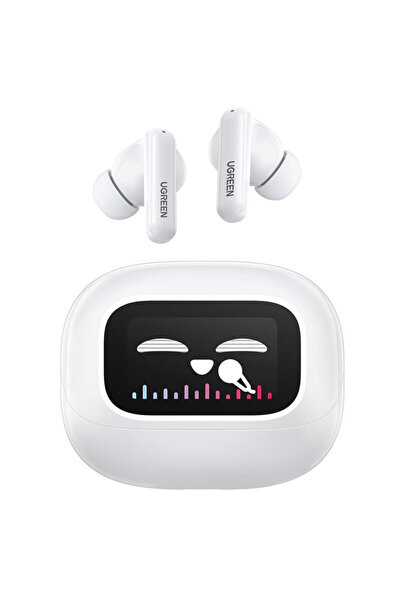 Ugreen Bluetooth Headphones with Color LCD Screen, ANC, Emoji Ugreen, White