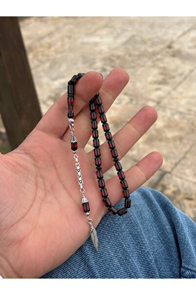 tesbihciniz Red Vermilion Amber Prayer Beads |   Wrist Length