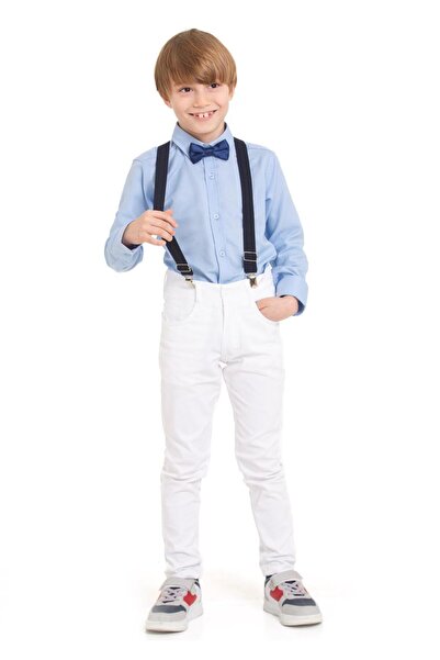 Nacar 23 Nisan 29 Ekim Gösteri Kıyafeti Erkek Çocuk Askılı Papyonlu Şık Takım...