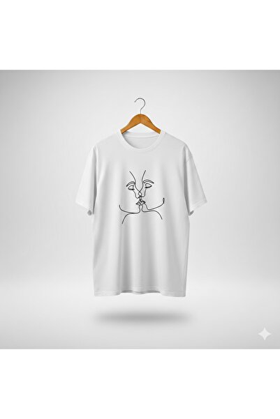 YRN COLLECTION Tricou oversize unisex din bumbac pieptănat premium, cu imprim...