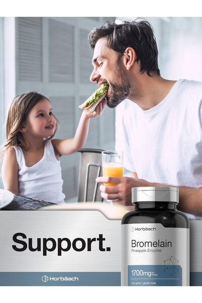 Horbaach Horbäach Bromelain 1700 Mg Supports Digestive Enzymes 120 Capsules