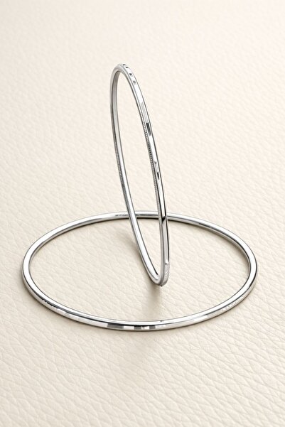 ASİL SİLVER ONLİNE 925 Ayar Gümüş Oluklu Ajda Bilezik (1 Adet)