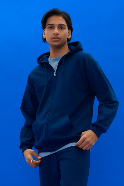 GILDAN ADULT FULL ZIP HOODED SWEATSHIRT