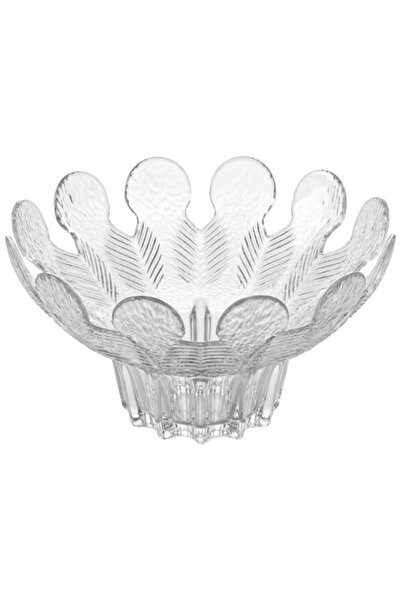 Generic Round Glass Serving Plate with Petal Edges - AL-11300