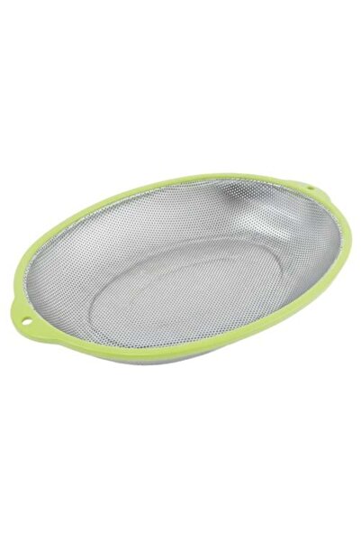 Generic Oval Steel Strainer with Plastic Handle