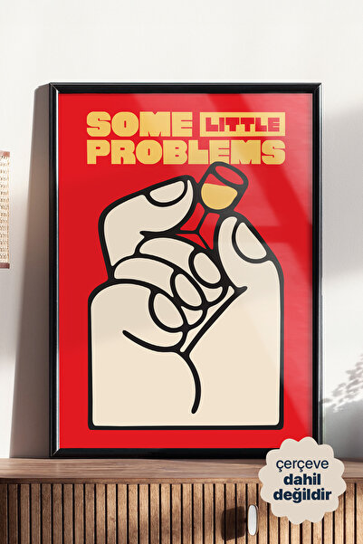 Persona Istanbul Some Little Problems" - İronik Pop-Art Grafik Poster (Çerçev...