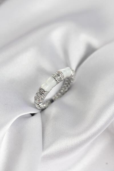 Inure Jewelry خاتم نسائي من حجر الزركون موديل كوندوز باللون الفضي