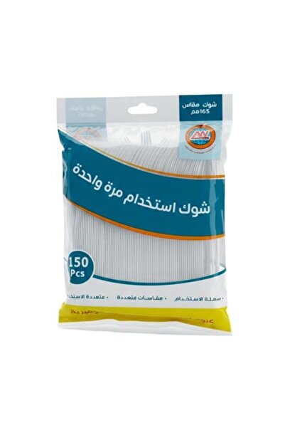 Generic Transparent Plastic Forks - 150 Pieces