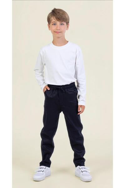 Dmb Boy's Gabardine Trousers – Navy Blue-5882