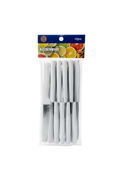 Generic Medium White Fruit Knife Set – 12 Pieces