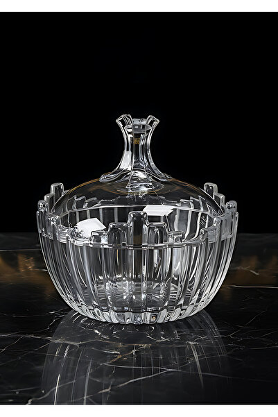 Bisbell Glass Candy Bowl 18x14cm,Transparent Sweet Dish, Decorative Serving J...