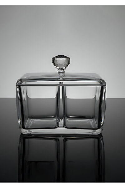 Bisbell Acrylic Organiser 2 Part Storage Box, Kitchen Storage Organizer,BB4196