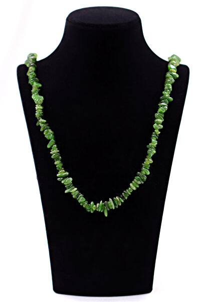 SAURACHI Canadian Jade Stone Pendant Unshaped Natural Stone Cracked Stone String