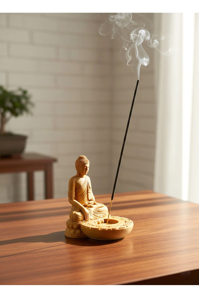 California ST Buda Figürlü Çubuk Tütsülük - Dekoratif Meditasyon Heykeli Tüts...