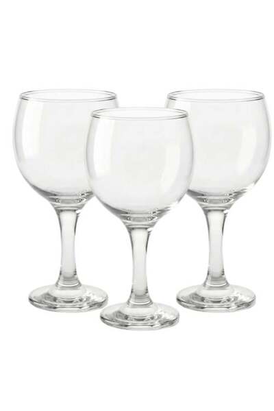 Generic طقم أكواب عصير زجاجية - 3 قطع × 260 مل