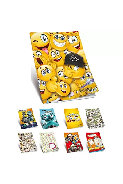 Uninote Çınar stitched notebook cardboard cover checkered 100 yp a5 100/4