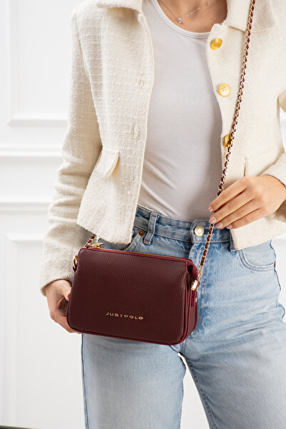 Just Polo Women's Shoulder Bag with Adjustable Chain Strap