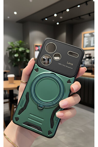 TechTrove 3D Camera Lens Protected Ring Stand Case Compatible with Redmi Note...