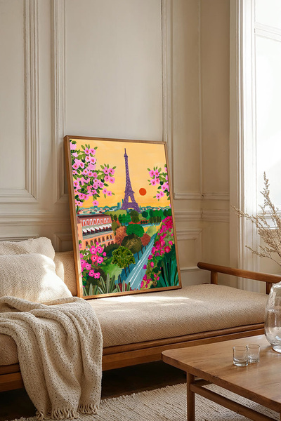 Dekorsiahome Tablou dintr-o singură bucată cu ramă din lemn TK2966