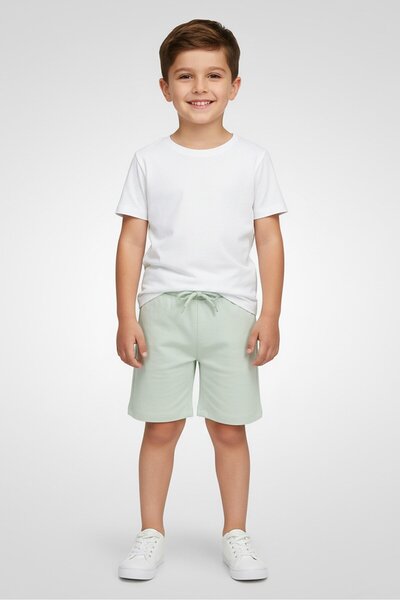 GUPPY Toddlers Boy Solid Basic Shorts, Mint