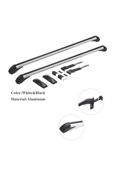 realauto Bare Portbagaj Universale Transversale Aluminiu cu cheie-set 2 bucati