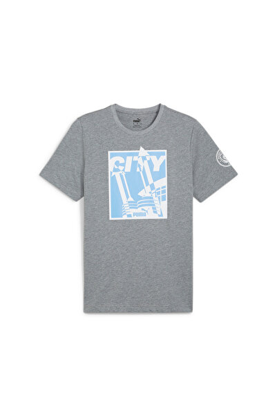 Puma Mens Manchester City Ftblicons T-Shirt - Gray