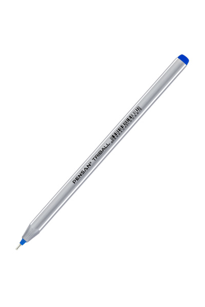 Pensan Ballpoint Pen Triball 1.0 mm Ball Tip Blue 12 Li 1003-12-Li-Pkt