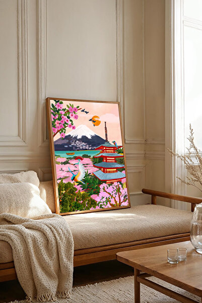 Dekorsiahome Tablou dintr-o singură bucată cu ramă din lemn TK2964