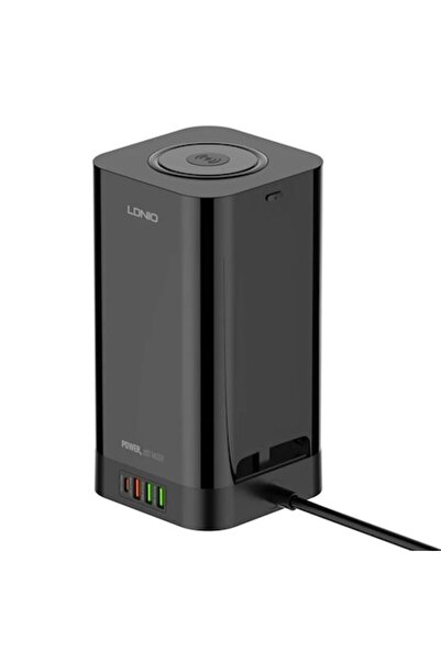 DAMUR Tower Extension Cord with 3 Outlets, 3 USB-A Ports, 1 USB-C Port with Q...