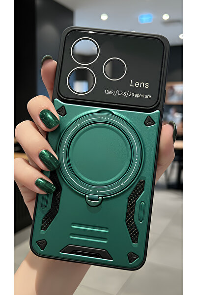 TechTrove 3D Camera Lens Protected Ring Stand Case Compatible with Redmi Note...