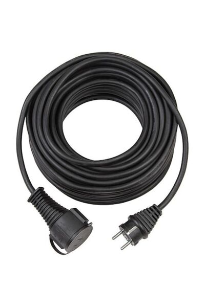 DAMUR Extension Cord, IP44, 5m, H05RR-F 3G1.5 - Black