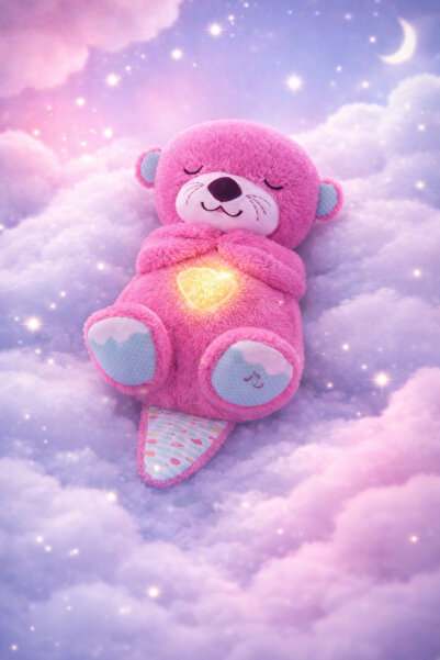 Zirve Işıklı Nefes Alan Peluş Su Samuru 33 cm Pilli Uyku Arkadaşı Güven Veren...