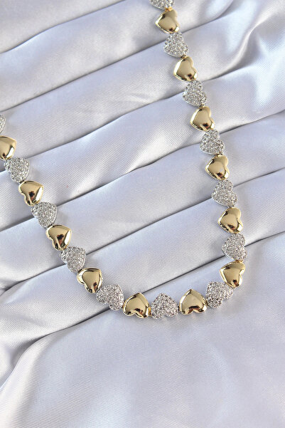 Nacario Mey Import ®   Vip Series Brass Double Color Zircon Stone Heart Desig...