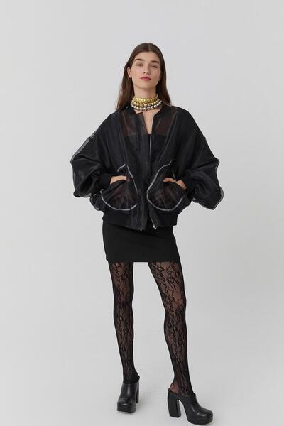 Shoe Box By Quzu Quzu Organza Detailed Jacket