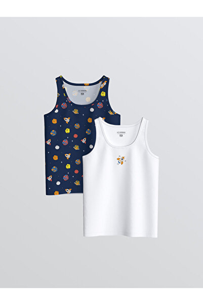 LC Waikiki Peak New Season Patterned Boys' Tank Top 2-Pack