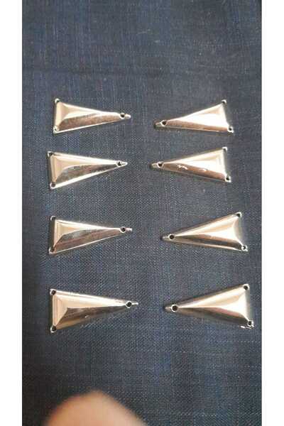 ILCARE Black Plated Metal Pyramid Button 54X26 mm 8 Pieces