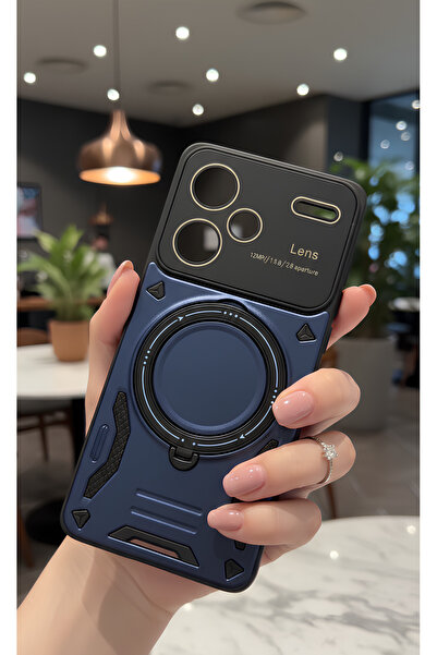 TechTrove 3D Camera Lens Protected Ring Stand Case Compatible with Redmi Note...