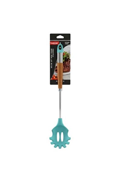 Generic Silicone Pasta Spoon with Wooden Handle