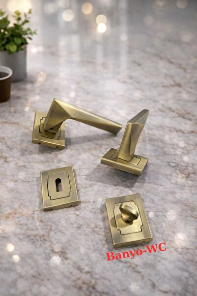 ARON Sofuoglu Luxury Space (Matte Antique Gold) Square Rosette [Bathroom-Wc] ...