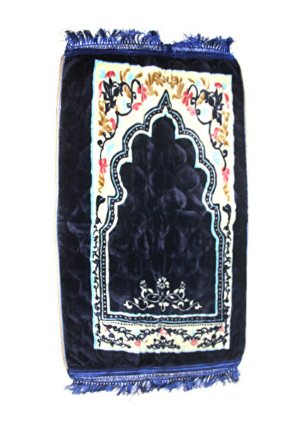 AGD سجادة صلاة محمولة بتصميم إسلامي مبطنة ناعمة مقاس 75×115 سم