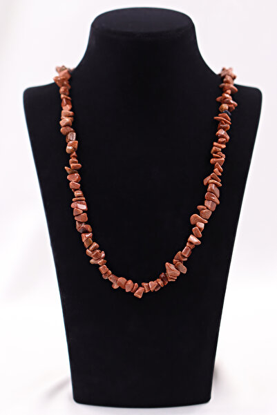 SAURACHI Brown Star Stone Necklace Unshaped Natural Stone Broken Stone String