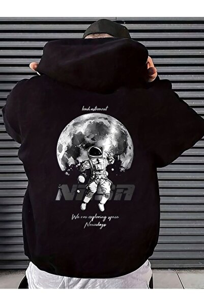 LELVANİ World Astronaut Printed Sweat Hoodie