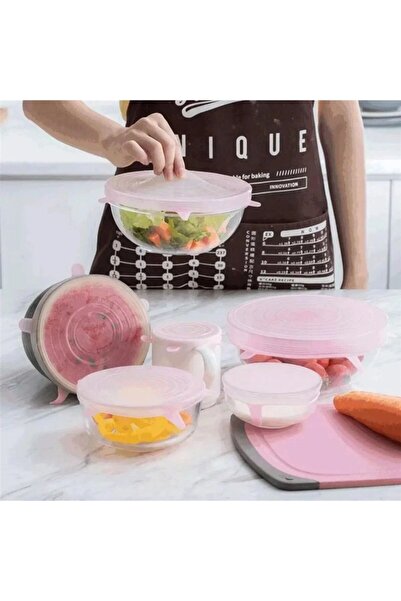 Özlem Toys 6 Pieces Silicone Food Storage Protection Stretch Cover Set - Reus...
