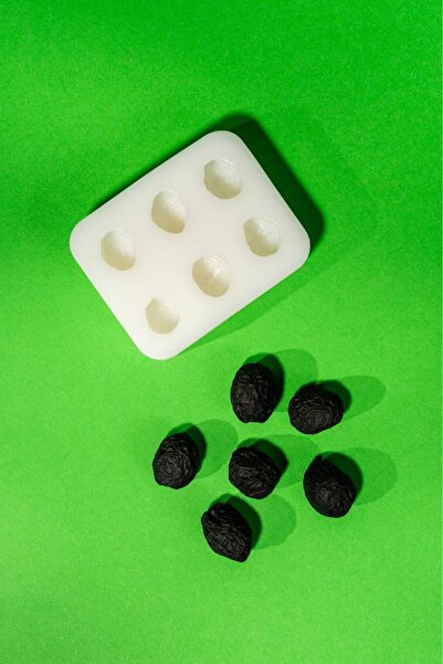 rufus concept Siyah Zeytin Altılı Silikon Mum Kalıbı
