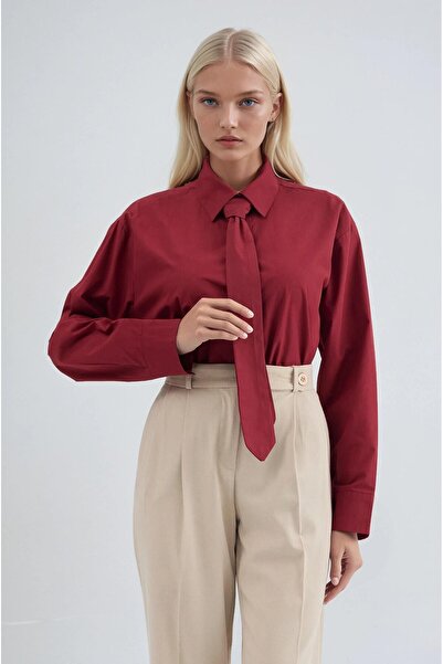 Lijuri Poplin shirt with tie detail 3500