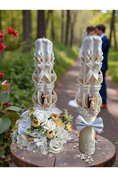 LumanariRegale Carved wedding candle