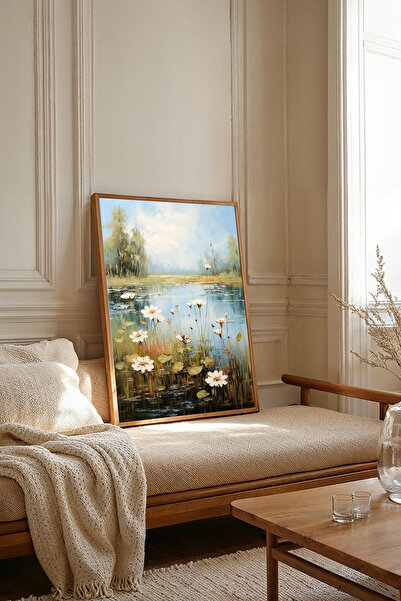 Dekorsiahome Tek Parça Ahşap Çerçeveli Tablo TK2989