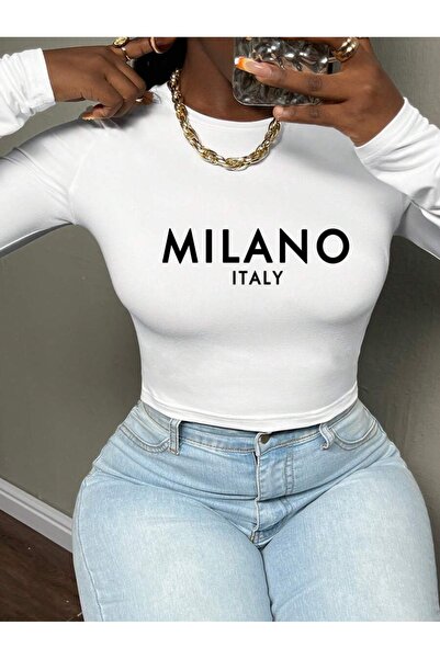 OVER HEAD Γυναικείο κορμάκι Milano με στάμπα και λαιμόκοψη ποδηλάτου